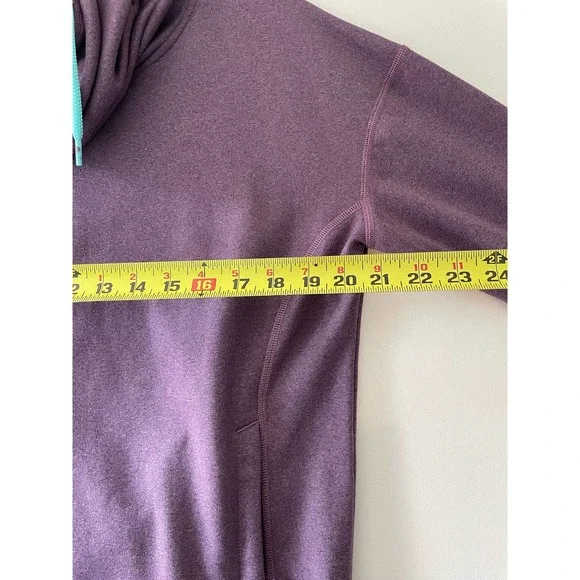 The North Face Purple Cowlneck Hoodie with Bright Blue Drawstring Size Large‎ - Picture 2 of 8